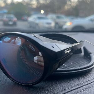 Oakley Black Sunglasses with Red Tint